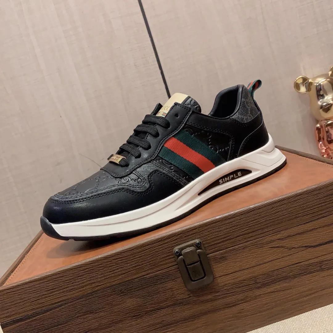 Men's Men's Shoes💰420💰💰🎩🎩[Lightning][Lightning] "Gucci*" The latest and most popular casual sports shoes, top brand [seduce] luxury~purchase, top~quality. [Strong] The upper is made of imported breathable cowhide with material ➕ breathable sheepskin feet (•) and fine workmanship. The original stylish and stylish soft rubber wear-resistant and non-slip outsole is light and comfortable on the feet. The real thing looks better when photographed in real life. 122: code: 38-44, can be customized to 45, 2️⃣ colors available